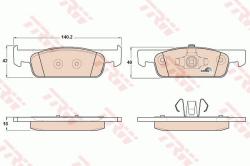 TRW set placute frana, frana disc TRW COTEC GDB2016 (GDB2016)