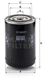 Mann-filter Filtru ulei MANN-FILTER W 940/21 (W 940/21) - automobilus