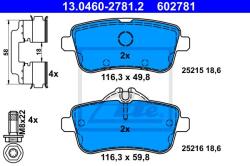 ATE set placute frana, frana disc ATE 13.0460-2781.2 (13.0460-2781.2)