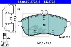 ATE set placute frana, frana disc ATE Ceramic 13.0470-2733.2 (13.0470-2733.2)