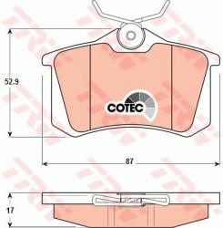 TRW set placute frana, frana disc TRW COTEC GDB1330 (GDB1330)
