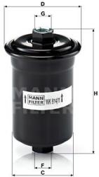 Mann-filter filtru combustibil MANN-FILTER WK 614/11 (WK 614/11) - automobilus