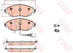 TRW set placute frana, frana disc TRW GDB2114 - automobilus