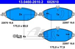 ATE set placute frana, frana disc ATE 13.0460-2610.2 (13.0460-2610.2)