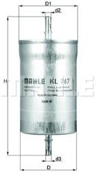 MAHLE filtru combustibil MAHLE KL 767 (KL 767) - automobilus