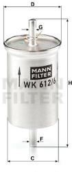 Mann-filter filtru combustibil MANN-FILTER WK 612/6 (WK 612/6) - automobilus