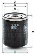 Mann-filter Filtru ulei MANN-FILTER W 7043 (W 7043) - automobilus
