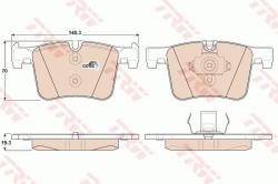 TRW set placute frana, frana disc TRW COTEC GDB1942 (GDB1942)