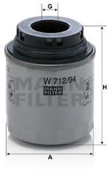 Mann-filter Filtru ulei MANN-FILTER W 712/94 (W 712/94) - automobilus