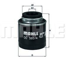 MAHLE Filtru ulei MAHLE OC 593/4 (OC 593/4) - automobilus
