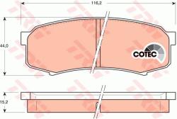 TRW set placute frana, frana disc TRW COTEC GDB1182 (GDB1182)