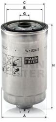 Mann-filter filtru combustibil MANN-FILTER WK 824/3 (WK 824/3) - automobilus