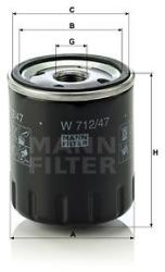 Mann-filter Filtru ulei MANN-FILTER W 712/47 (W 712/47) - automobilus