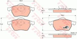 TRW set placute frana, frana disc TRW COTEC GDB1376 (GDB1376)