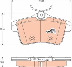 TRW set placute frana, frana disc TRW COTEC GDB1828 (GDB1828)