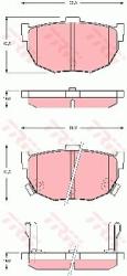 TRW set placute frana, frana disc TRW GDB3368 (GDB3368)