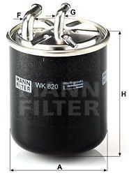 Mann-filter filtru combustibil MANN-FILTER WK 820 (WK 820) - automobilus