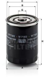 Mann-filter Filtru ulei MANN-FILTER W 718/2 (W 718/2) - automobilus