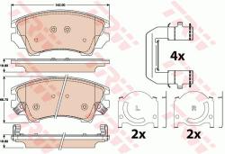 TRW set placute frana, frana disc TRW COTEC GDB1783 (GDB1783)