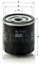 Mann-filter Filtru ulei MANN-FILTER W 714/2 (W 714/2) - automobilus
