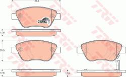 TRW set placute frana, frana disc TRW COTEC GDB1700 (GDB1700)