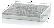 Mann-filter Filtru, aer habitaclu MANN-FILTER CUK 2149 (CUK 2149)