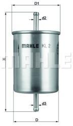 MAHLE filtru combustibil MAHLE KL 2 - automobilus