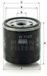 Mann-filter Filtru ulei MANN-FILTER W 714/3 - automobilus