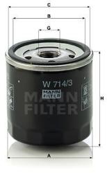 Mann-filter Filtru ulei MANN-FILTER W 714/3 (W 714/3) - automobilus
