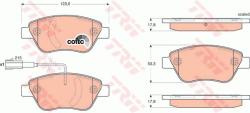 TRW set placute frana, frana disc TRW COTEC GDB1654 (GDB1654)
