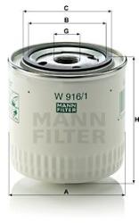 Mann-filter Filtru ulei MANN-FILTER W 916/1 (W 916/1) - automobilus