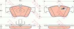 TRW set placute frana, frana disc TRW COTEC GDB1205 (GDB1205)
