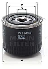 Mann-filter Filtru ulei MANN-FILTER W 914/28 (W 914/28) - automobilus