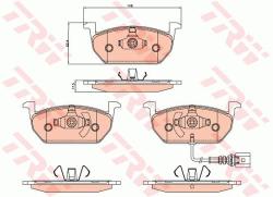TRW set placute frana, frana disc TRW COTEC GDB2080 (GDB2080)