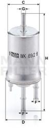 Mann-filter filtru combustibil MANN-FILTER WK 69/2 (WK 69/2) - automobilus