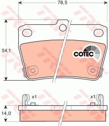 TRW set placute frana, frana disc TRW COTEC GDB3279 (GDB3279)