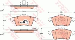 TRW set placute frana, frana disc TRW COTEC GDB1282 (GDB1282)