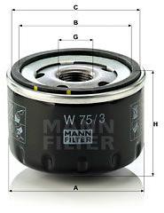 Mann-filter Filtru ulei MANN-FILTER W 75/3 (W 75/3) - automobilus