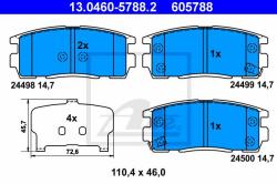 ATE set placute frana, frana disc ATE 13.0460-5788.2 (13.0460-5788.2)