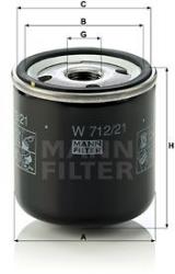 Mann-filter Filtru ulei MANN-FILTER W 712/21 - automobilus