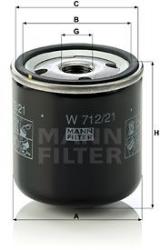 Mann-filter Filtru ulei MANN-FILTER W 712/21 (W 712/21) - automobilus