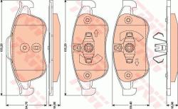 TRW set placute frana, frana disc TRW COTEC GDB1789 (GDB1789)
