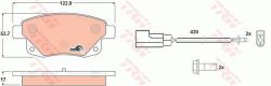 TRW set placute frana, frana disc TRW COTEC GDB1725 (GDB1725)