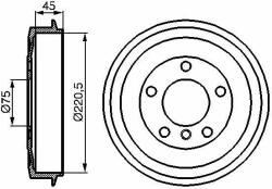 Bosch Tambur frana BOSCH 0 986 477 043 (0 986 477 043) - automobilus