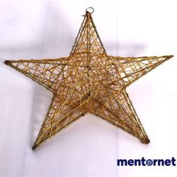 Iris Csillag alakú 40cm/arany/ezüst fém dekoráció (190-07/190-08)