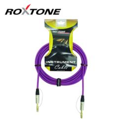 Roxtone TGJJ100L5-TPR 6, 3 Jack - 6, 3 Jack professzionális gitárkábel, 5m (transparent lila)