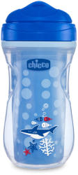 CHICCO Cană Chicco Termo activ cu muștiuc dur 200 ml, albastru, rechin 14m + (AGS06981.200B)