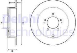 DELPHI Disc frana DELPHI BG4161C (BG4161C) - automobilus