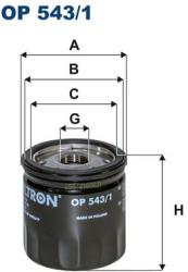 FILTRON Filtru ulei FILTRON OP 543/1 (OP 543/1) - automobilus