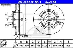 ATE Disc frana ATE 24.0132-0158.1 (24.0132-0158.1)